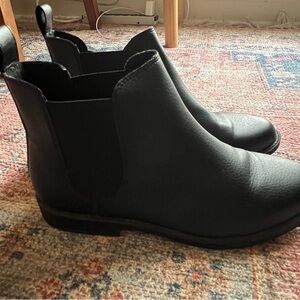 H&M Black Faux Leather Ankle Boots